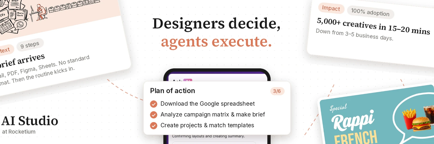 AI Studio at Rocketium. Designers decide, agents execute.